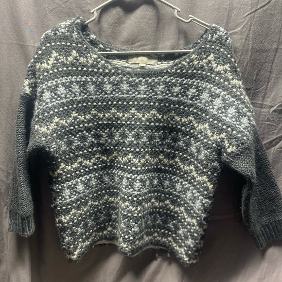 Loft Alpaca Wool Blend Chunky Knit Fair Isle Sweater size M - Picture 6 of 6